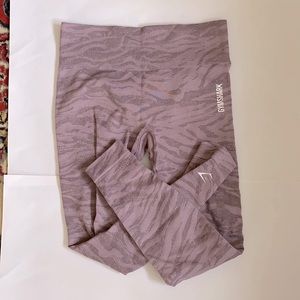 Purple animal print gymshark leggings